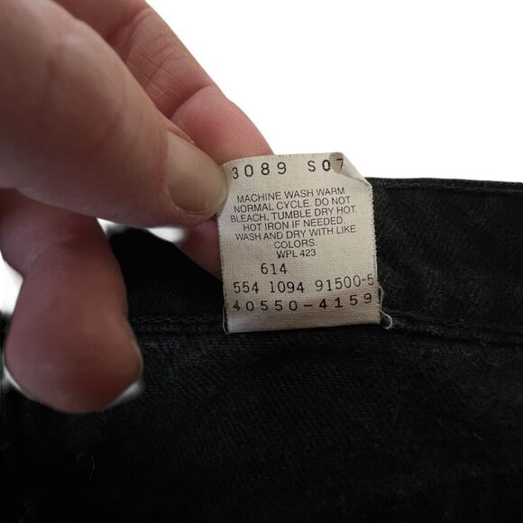 Levi's 550 Men's Vintage 1994 Orange Tab Black Made in USA Straight Leg 34W 30L - Picture 14 of 16